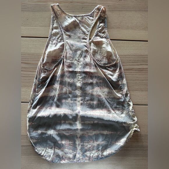 Gypsy O5 Global Village Tie dye Silk Racer back tank top- size Small - Picture 4 of 8